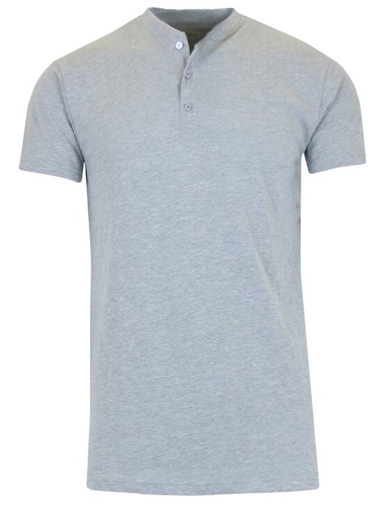 Galaxy By Harvic Other - NWT Galaxy By Harvic Mens Slim Fitting Short Sleeve Henley Slub Tee Gray XL